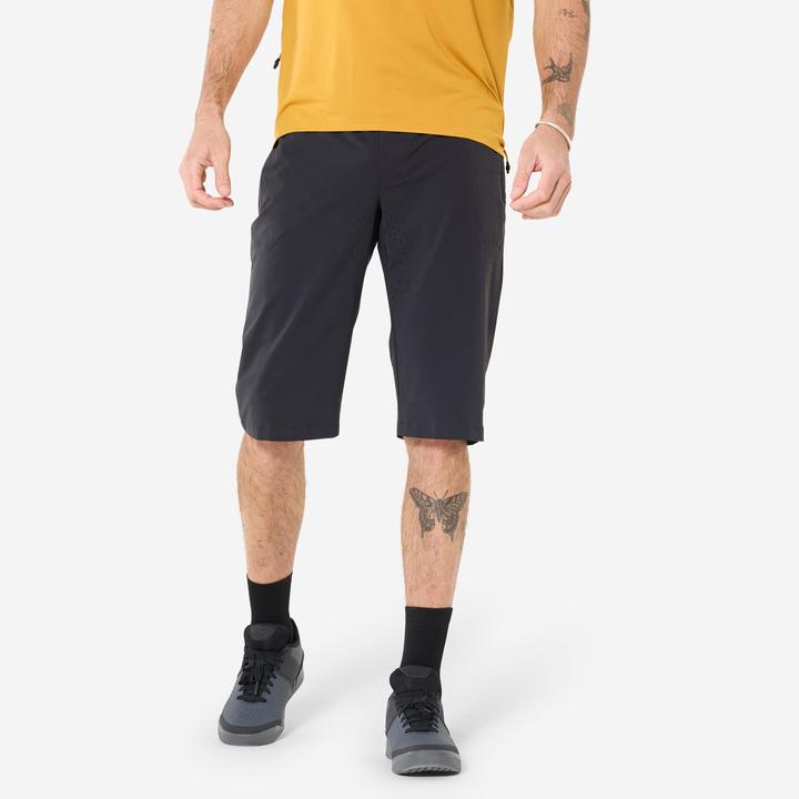 Produktbild Rockrider Velohose kurz atmungsaktiv Unisex schwarz (3XL)