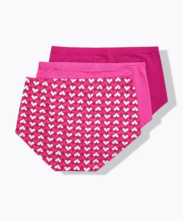 Produktbild Ulla Popken Hipster, 3er-Pack, Herzen/einfarbig (62)