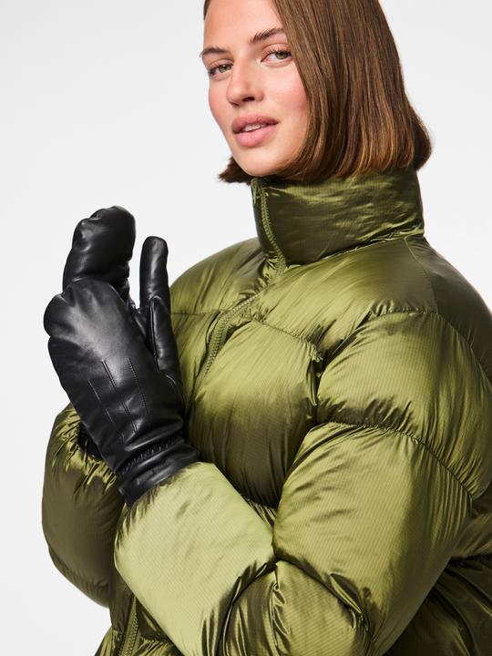 Produktbild Pieces Leder Fäustlinge (M)