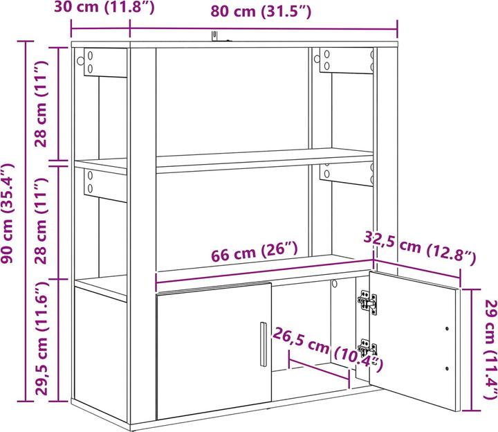 Produktbild vidaXL Sideboard (30 x 80 x 90 cm)