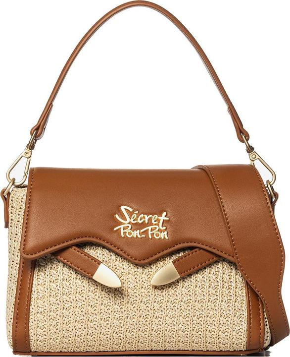 Immagine prodotto Secret Pon Pon Damen Umhängetasche - Modell Eridana Nova - 100% Polyurethan - 20.5 X 18.0 X 7.0 Cm