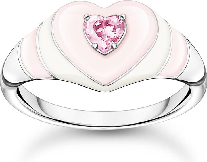 Produktbild Thomas Sabo Ring Herz mit Pinkem Stein Silber (52, 925 Silber)