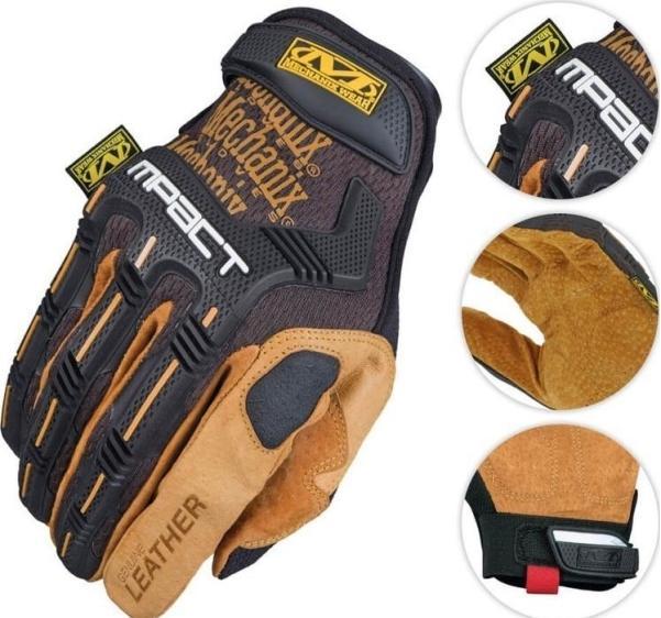 Produktbild Mechanix Wear Gloves Mechanix Durahide M-Pact®, size M. Velcro, TrekDry®, leather, palm, tooth, finger protection (M)