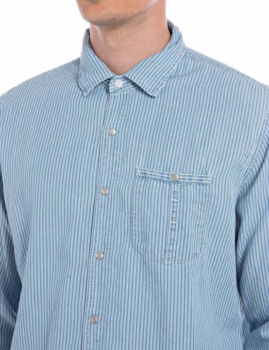 Produktbild Replay Casualhemd hellblau gestreift (S)