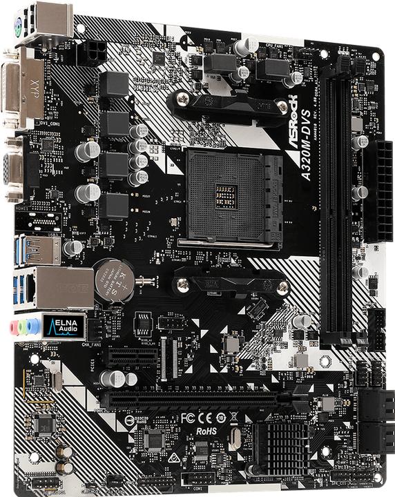 Produktbild AsRock A320M-DVS R4.0 (AM4, AMD A320, mATX)
