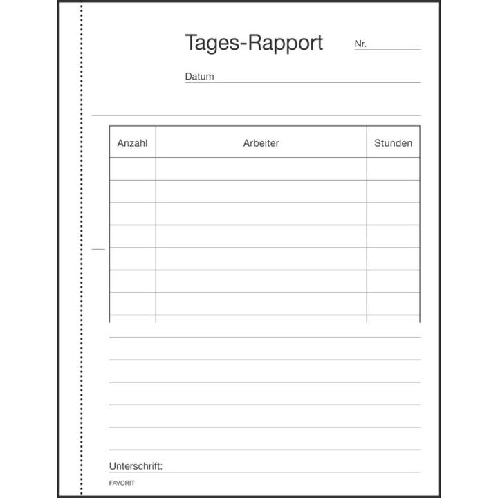 Immagine prodotto Favorit Tagesrapporte (200x)