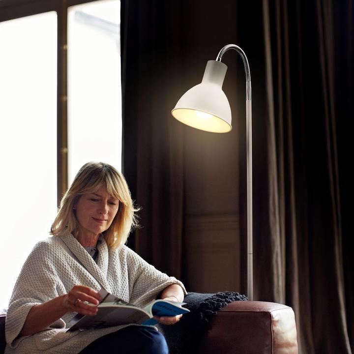 Produktbild B.K.Licht Stehleuchte, weiss-chrom, 1x/E27 exkl. max. 25W (E27)