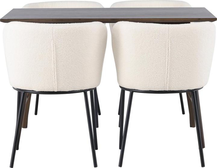 Black, Dark brown, White