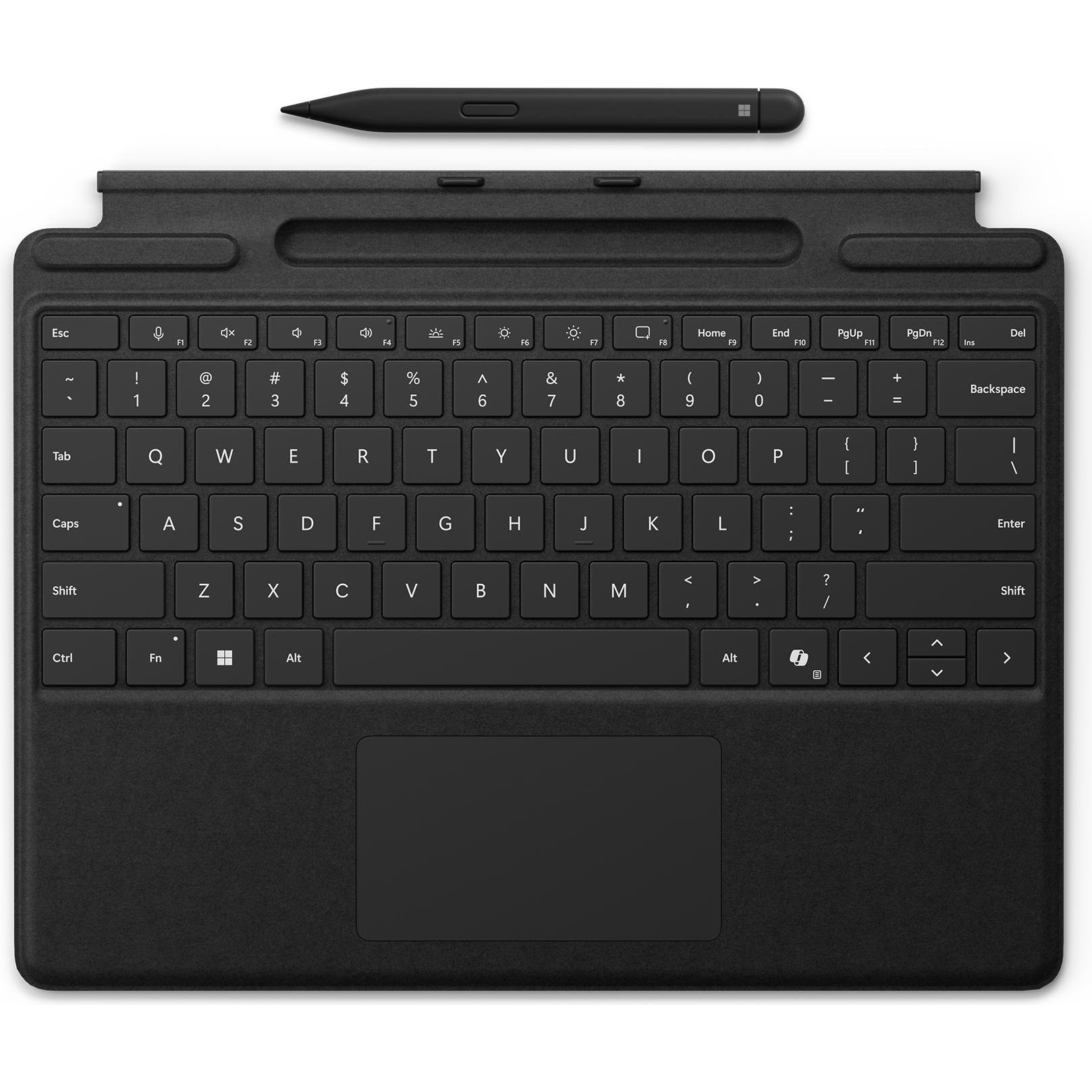 M & M's Surface Pro 8/9 Type Cover + Pen Eng/NL/PL Black, Stylus, Schwarz