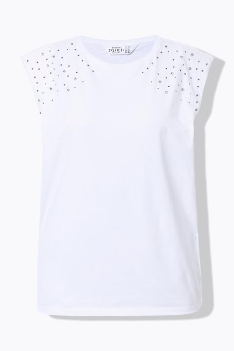 Produktbild Studio Untold Top, Oversize Shape, Schulter mit Glitzersteinchen (54)