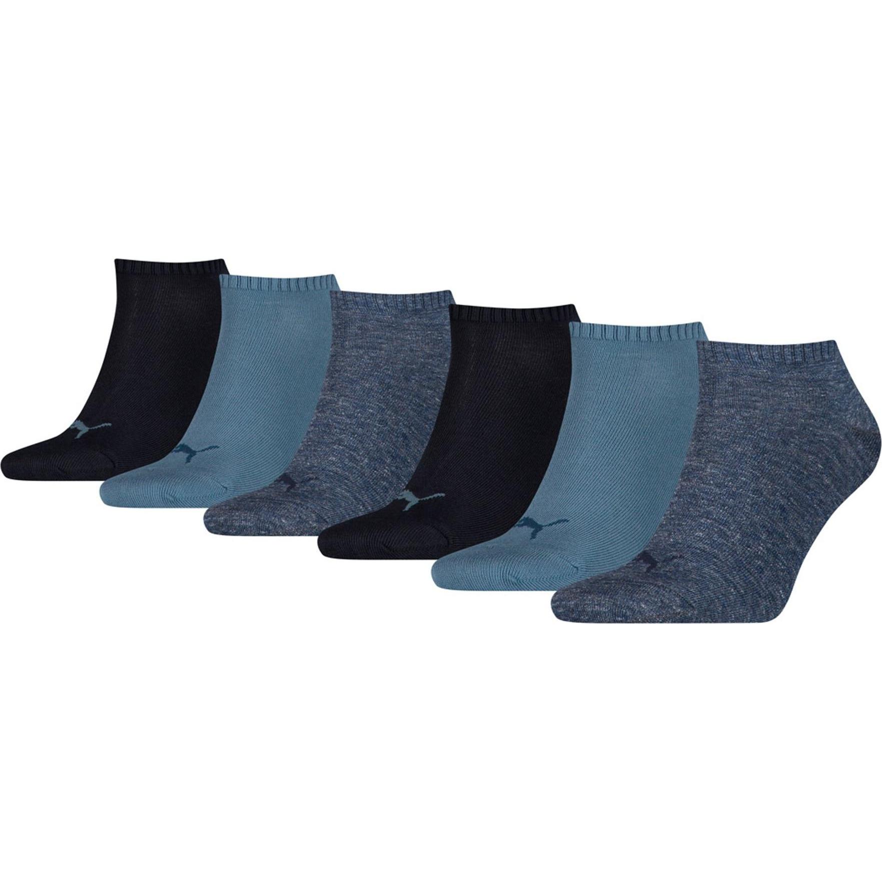 Puma, Unisex, Socken, Sneaker, Blau, (6er Pack, 47 - 49)