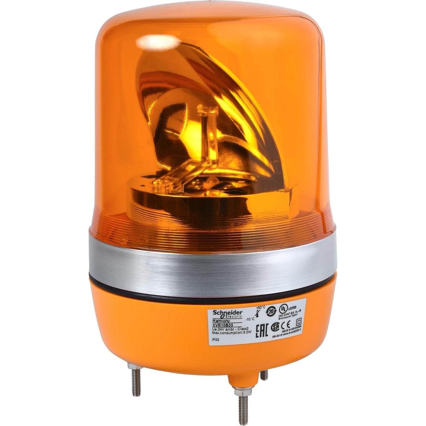Schneider Electric, Personenschutz, XVR Orange Rotating Beacon, 106mm, 24V