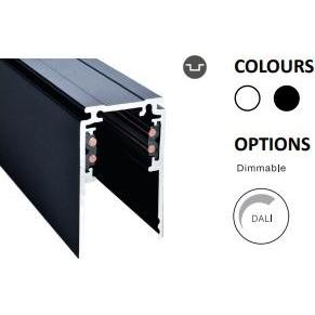 Powergear, Accessori per illuminazione, 48V AUFBAUSCHIENE TIEF, Schwarz, 3 meter