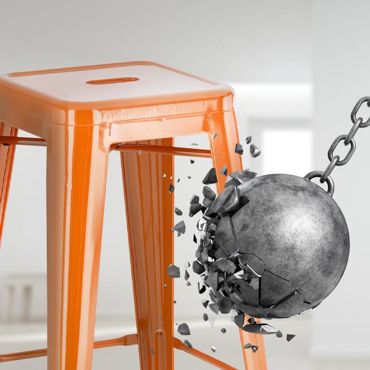 Actual product image CLP Joshua bar stool, orange