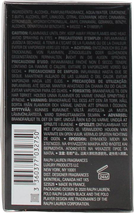 Immagine prodotto Ralph Lauren Polo nera (Eau de toilette, 75 ml)