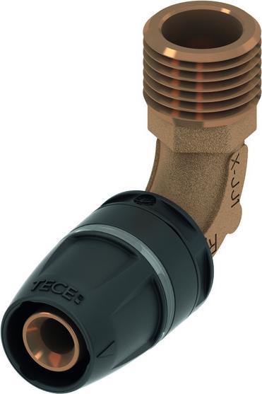 Produktbild TECE TECElogo Push Winkelübergangsnippel, Rotguss/Siliziumbronze (Winkelverbindung)
