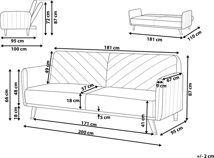 Actual product image Beliani Senja (3-seater)