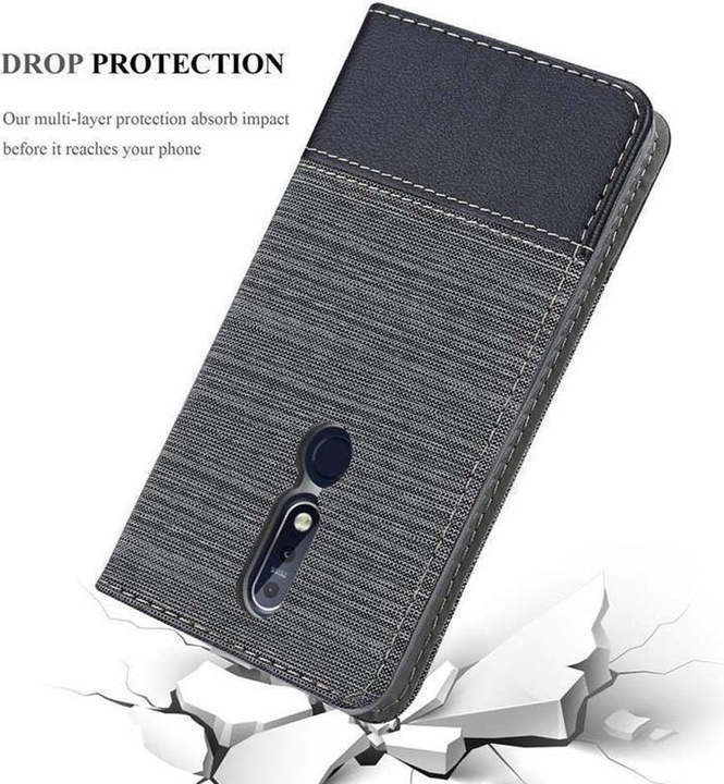 Produktbild Cadorabo Book Jeans Optik Cover (Nokia 7.1)