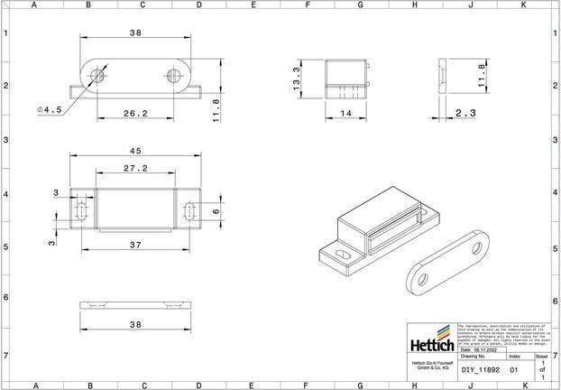 Image du produit Hettich Magnetschnäpper