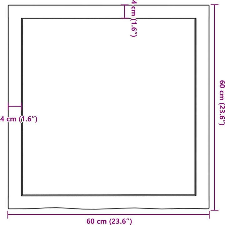 Produktbild vidaXL Wandregal (60 x 60 x 6 cm)