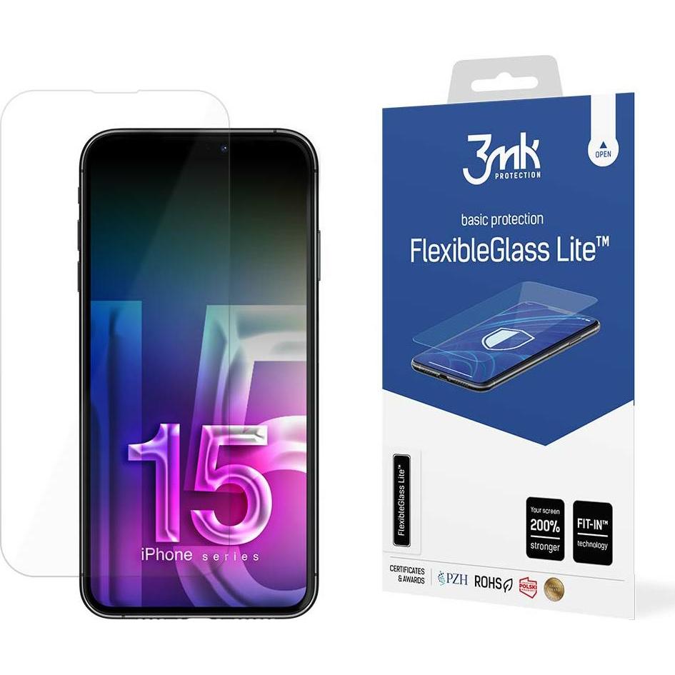 3MK Hybridglas FlexibleGlass Lite für iPhone 15 Pro Max 6,7" (1 Stück, Apple iPhone 15 Pro Max), Smartphone Schutzfolie