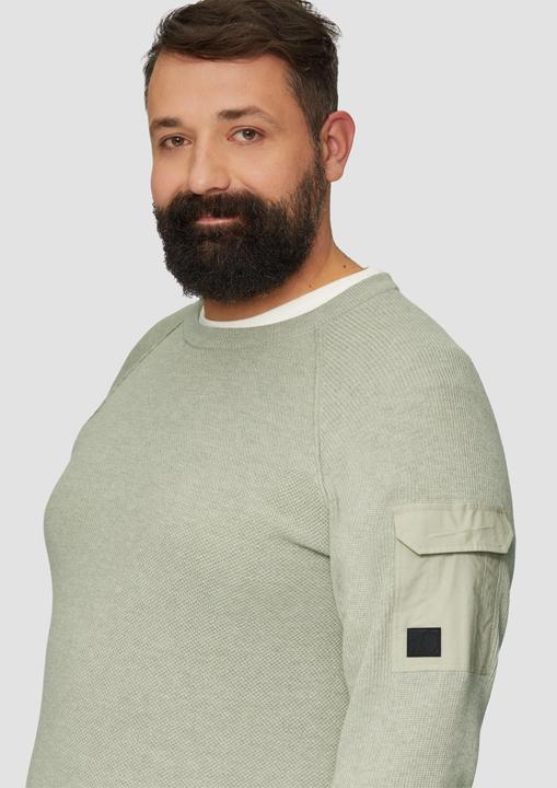 Actual product image S.Oliver Strickpullover Strickpullover mit Raglanärmeln und Strukturmix (4XL)