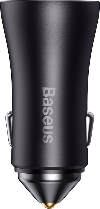 Actual product image Baseus Golden Contactor Pro car charger, 2x USB-C, 40W (Dark Gray)
