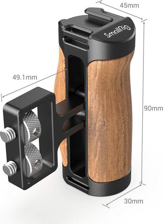 Image du produit SmallRig Mini poignée latérale en bois (1/4Ó-20 Screws) 2913 (Divers)