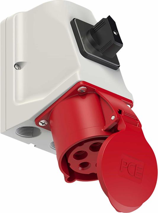 Produktbild PCE 75925-6 Wandsteckdose mit Schalter 32A 5p 6h IP44
