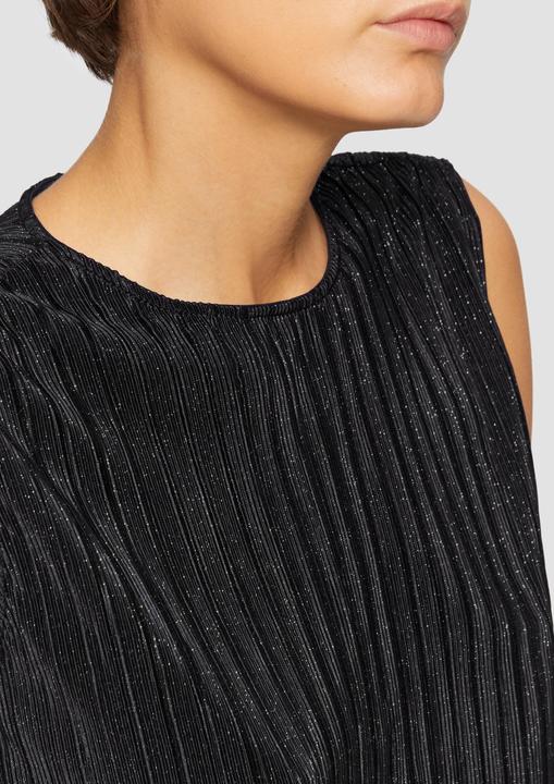 Produktbild S.Oliver T-Shirt Plissiertes Jersey-Top mit Glitzereffekt (34)