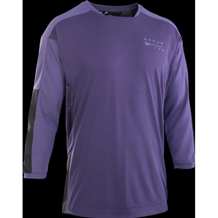 ION, Herren, Velotrikot, Bike Jersey Scrub Amp LS 3/4 BAT men - dark-purple (L), Violett, L