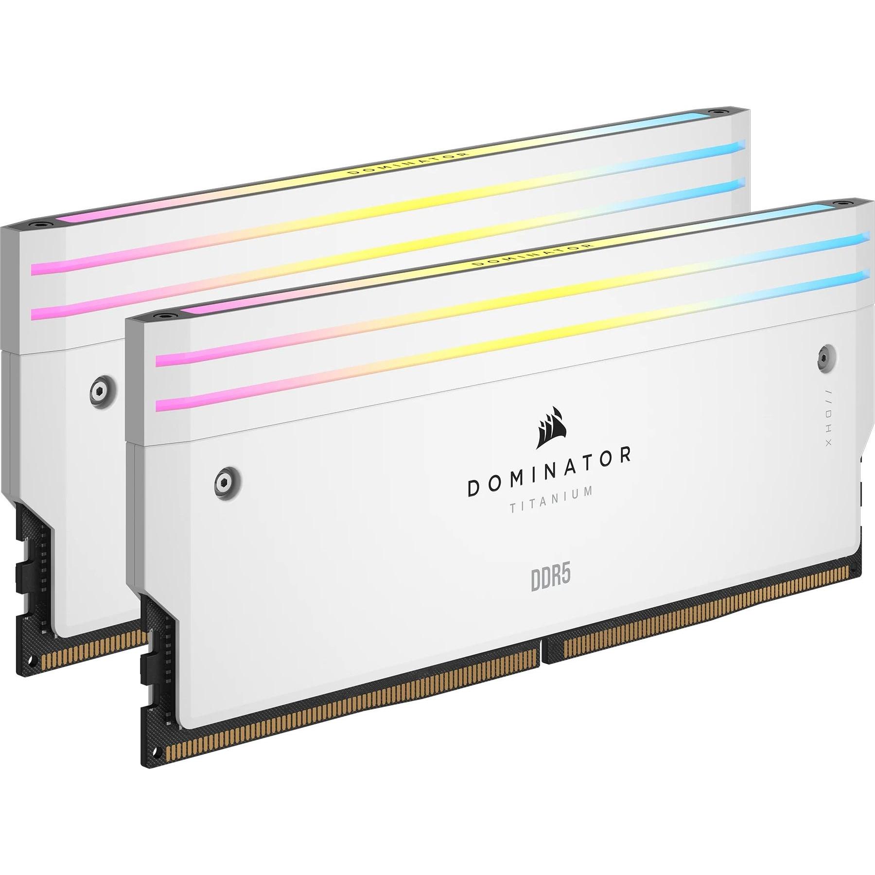 Thumbnail - Corsair Dominator Titanium (2 x 32GB, 6400 MHz, DDR5-RAM, DIMM), RAM, Weiss