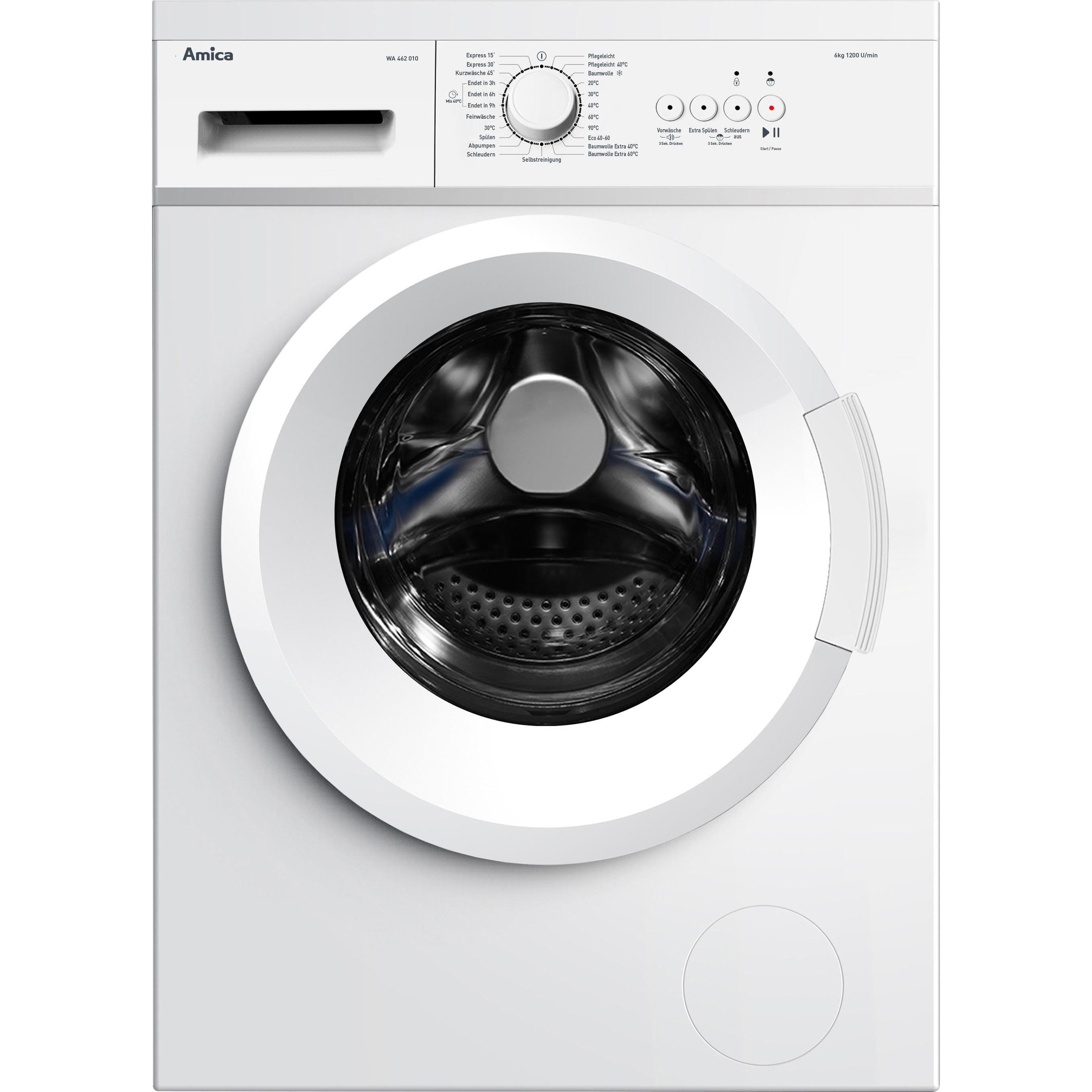 Amica Waschmaschine WA 462 010 Fassungsvermögen 6 kg 1200 U/min, Waschmaschine, Weiss