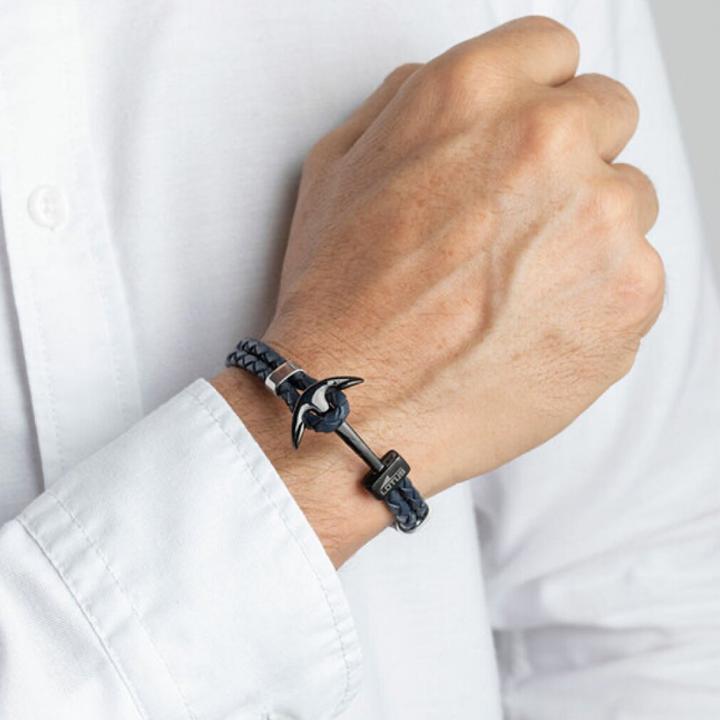Produktbild Lotus Style - Leather bracelet with anchor LS1832-2 / A (M)