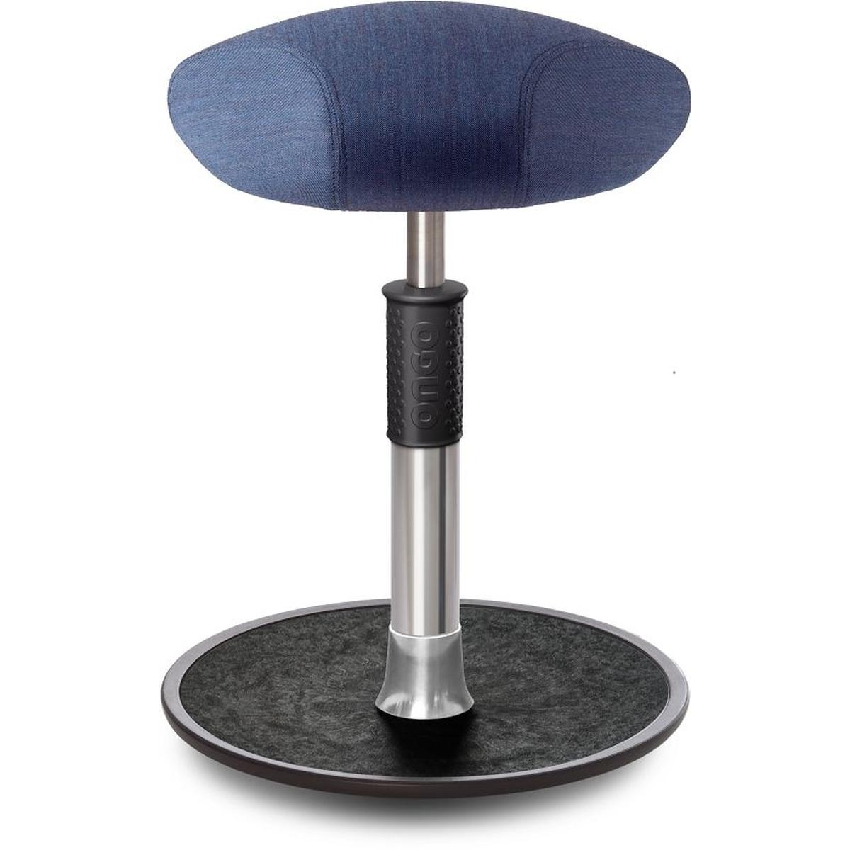 Ongo, Bürostuhl, Sitz- Stehhocker Free Regular Triangel kvadrat Remix Jeans chrom /schwarz