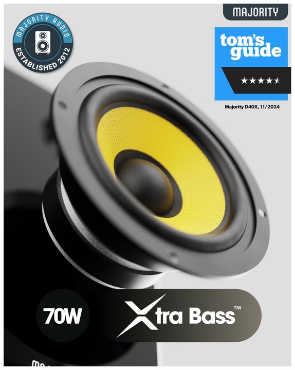 Image du produit Majority D40X Enceinte étagère active (1 paire, 70 W)