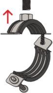 Actual product image Fischer Pipe clamp FRS 4" A2