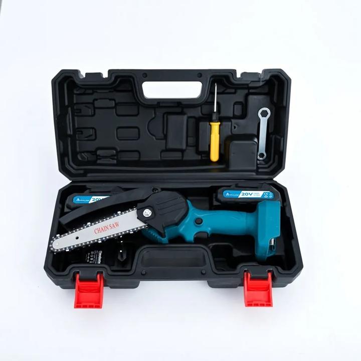 Image du produit Extralink TM-107 | Mini motosierra eléctrica | 6 pulgadas, bateria de 1.5 Ah (Tronçonneuse à batterie)