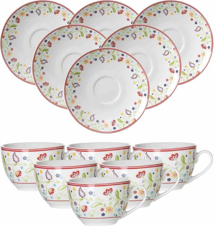 Produktbild Ritzenhoff & Breker Kaffeetassen mit Untertassen Shanti (220 ml, 12x)