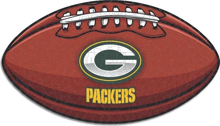 Actual product image Iconic NFL - Green Bay Packers– Football with Logo - Wooden Puzzle Size L (500 pieces) (500 pieces)