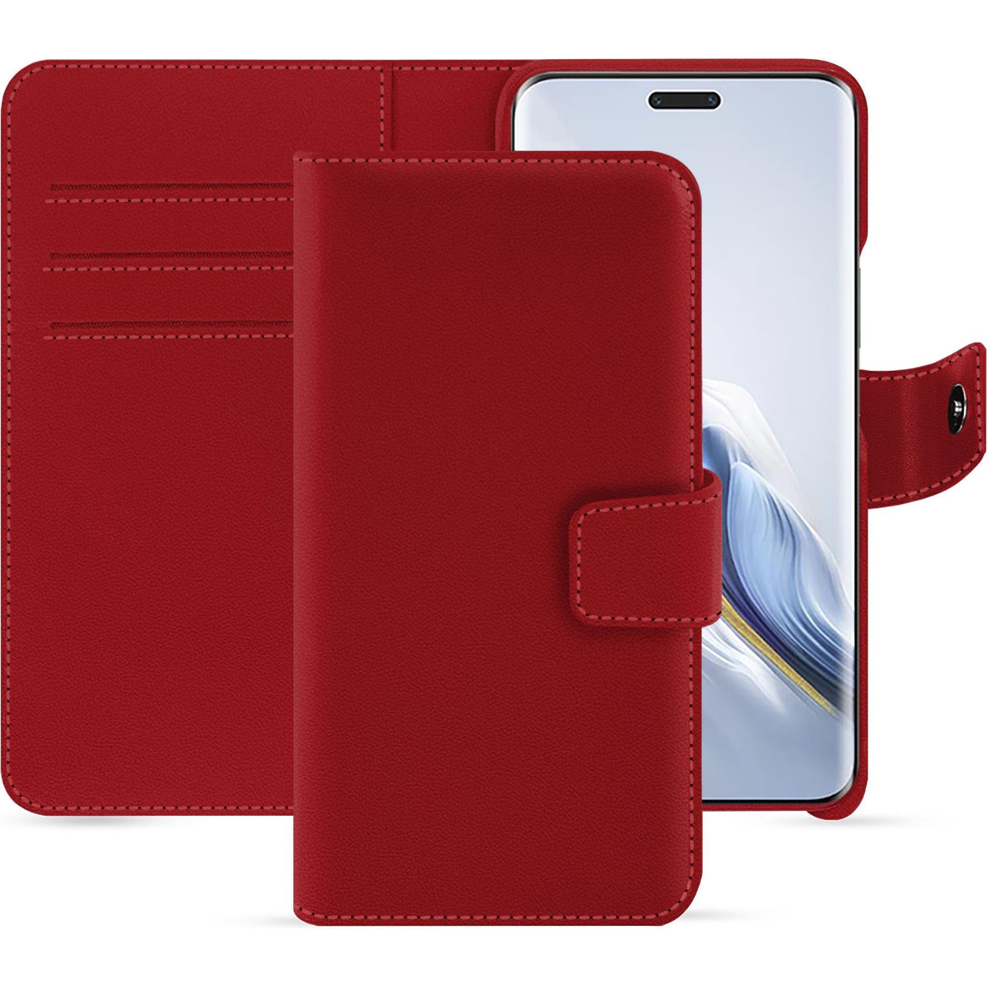 Noreve Lederschutzhülle Honor Magic6 Pro (Honor Magic6 Pro), Smartphone Hülle, Rot