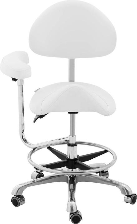 Actual product image Physa Saddle Chair with armrest - height-adjustable backrest and seat height - 51 - 61 cm - 150 kg - White