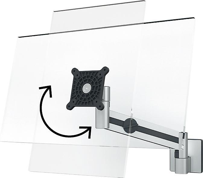 Immagine prodotto Durable Supporto a parete con braccio per 1 monitor, alt. x largh. x prof. 350 x 290 x (Muro, 38", 8 kg)
