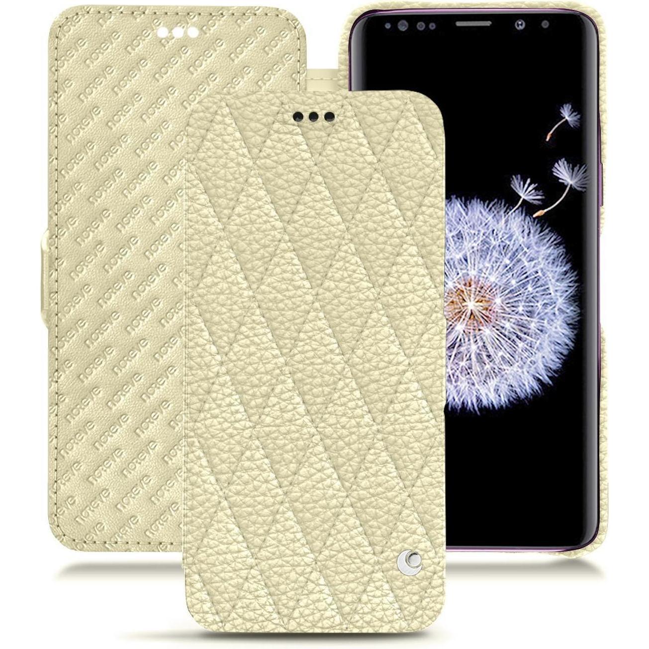Thumbnail - Noreve Lederschutzhülle horizontal (Samsung Galaxy S9+), Smartphone Hülle, Weiss