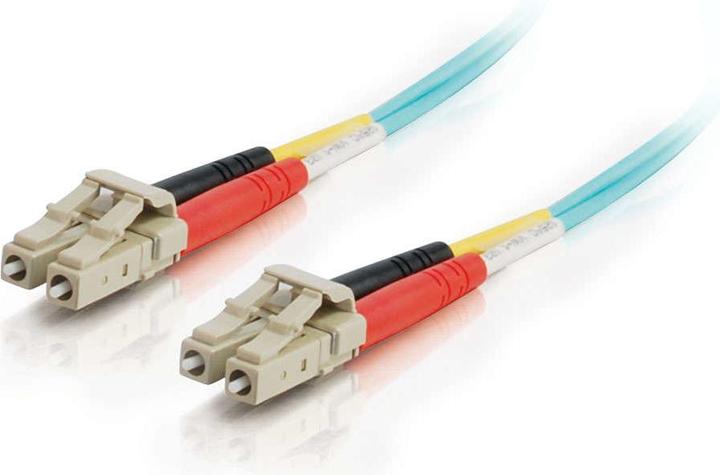 C2G Cavo in fibra ottica LC-LC 10Gb 50/125 OM3 Duplex multimodale in PVC (LSZH) (15 m)