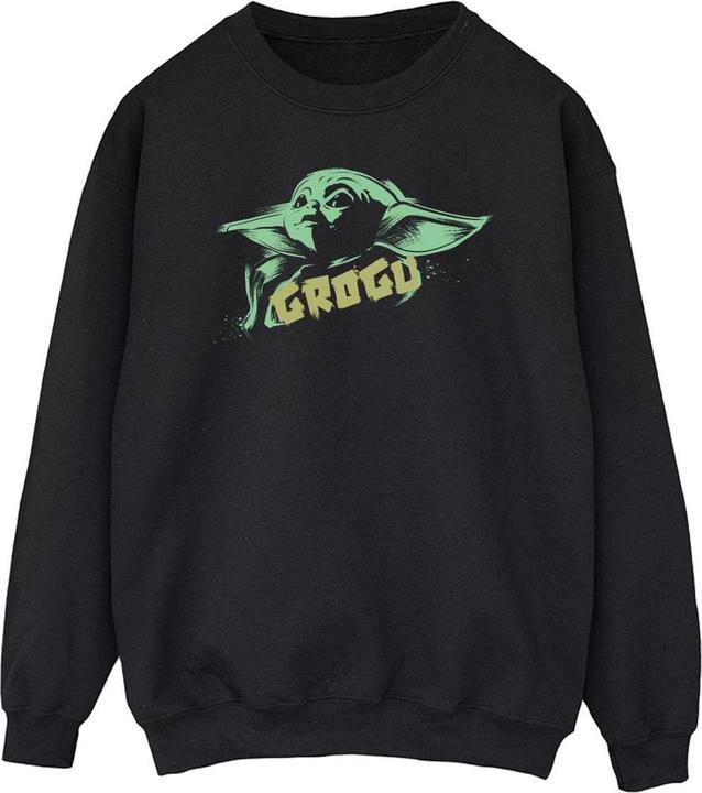 Actual product image Star Wars Mens The Mandalorian Grogu The Child Splat Sweatshirt (L)