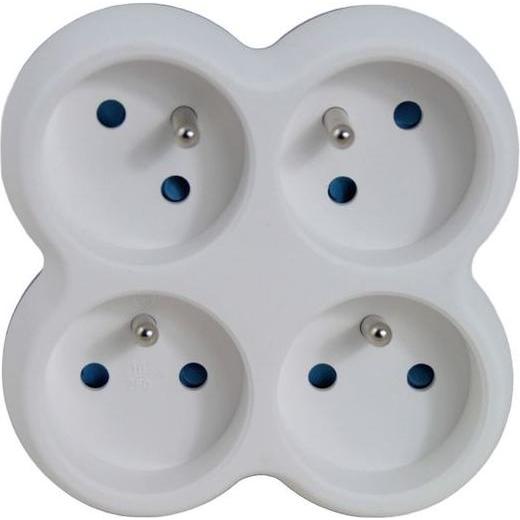 Esperanza, Ciabatta multipresa, Elec. Socket Splitter 4 Socket White/Grey (4 x)