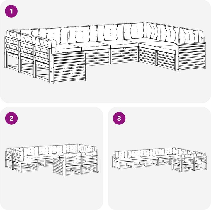 Produktbild vidaXL Outdoor-Sofa