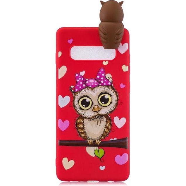 MU Style Softcase Hülle mit kleiner Figur (Samsung Galaxy S10+), Smartphone Hülle, Mehrfarbig