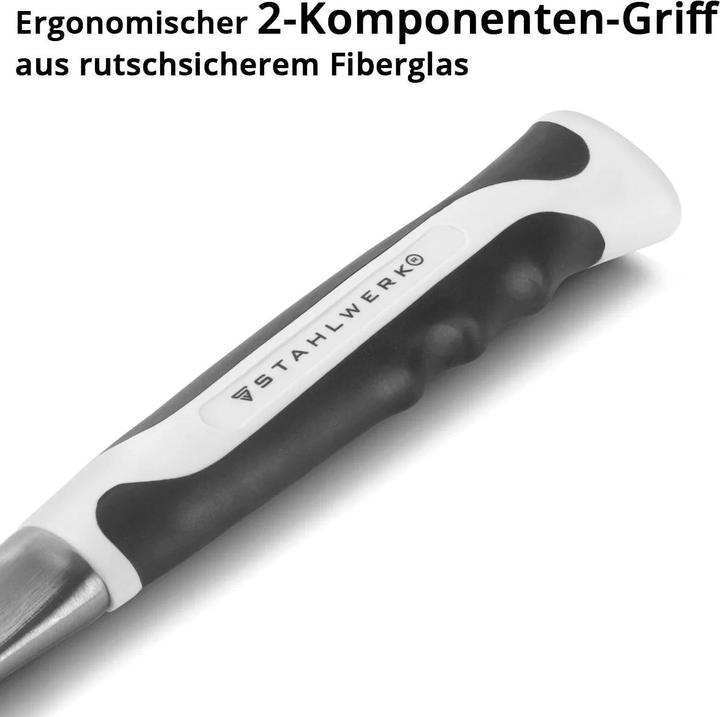 Actual product image Stahlwerk Bricklayer's hammer made of carbon steel Bricklayer's hammer with fibreglass handle (960 g)